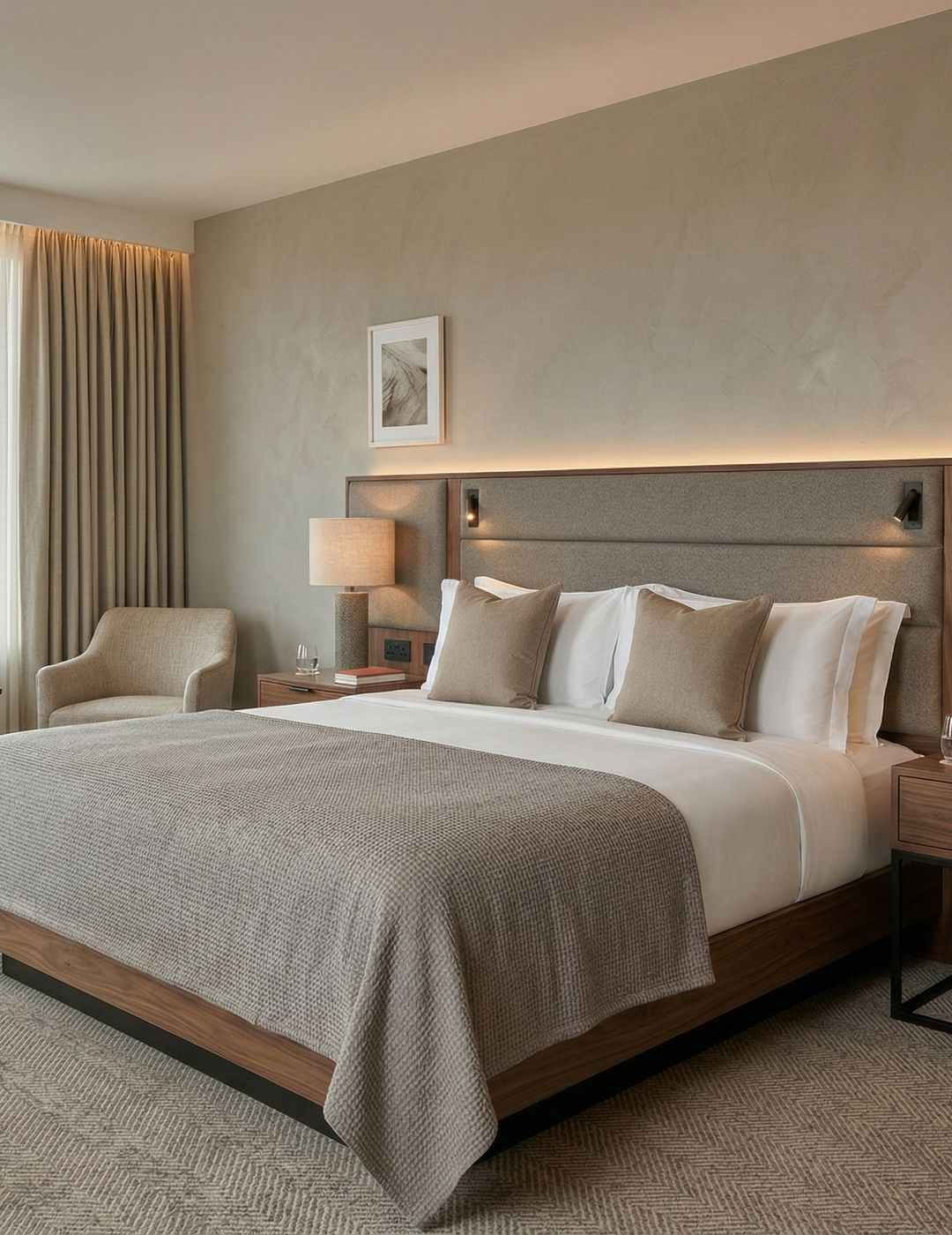 Hotel guestroom nightstands