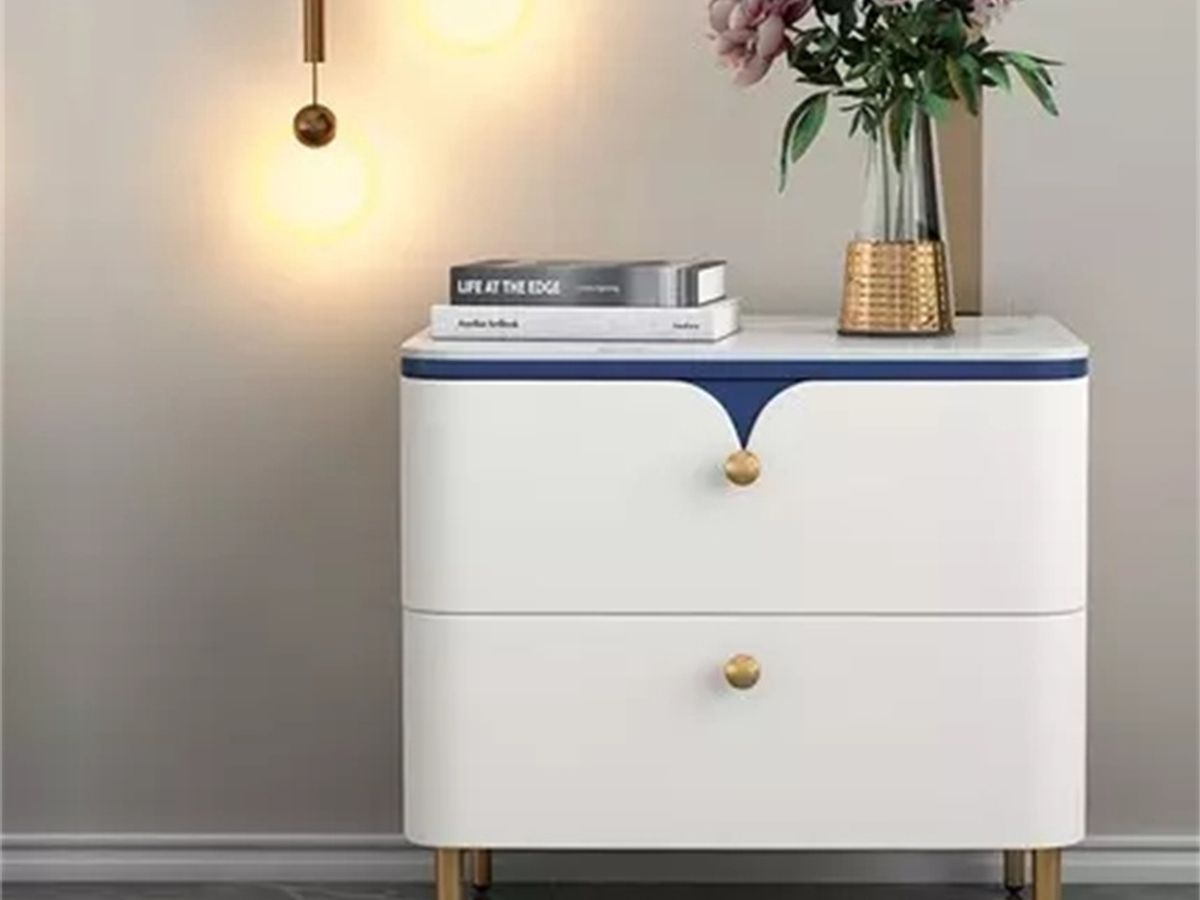 Small Bedside Table with Drawers | Space-Saving Nightstand