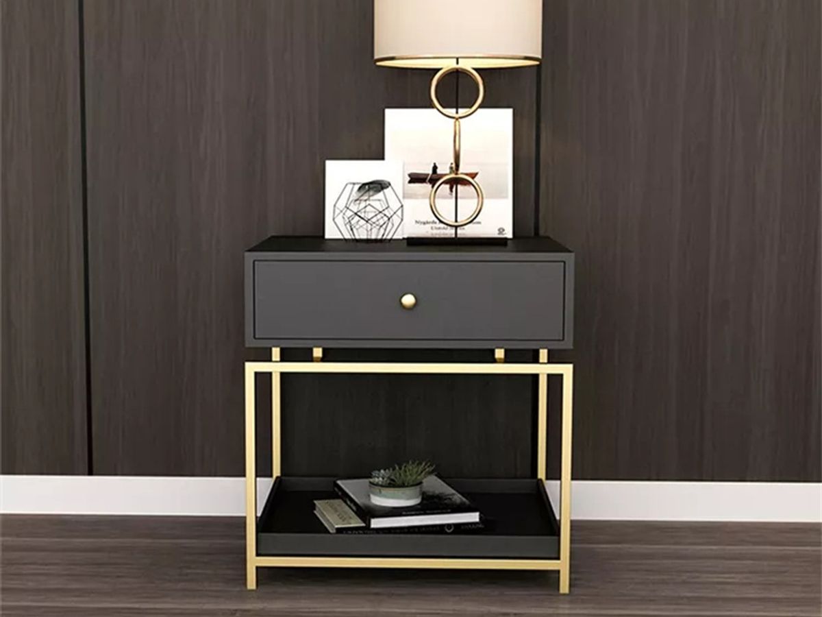 MDF Bedside Table with High Gloss Finish | Affordable Nightstand