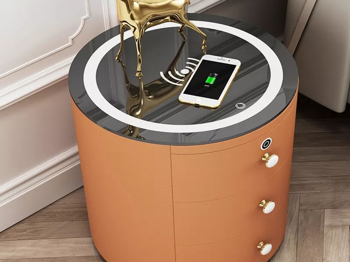 3-DRAWER ROUND SMART NIGHTSTAND – Three Drawers, Five Smart Functions, One Beautiful Circle