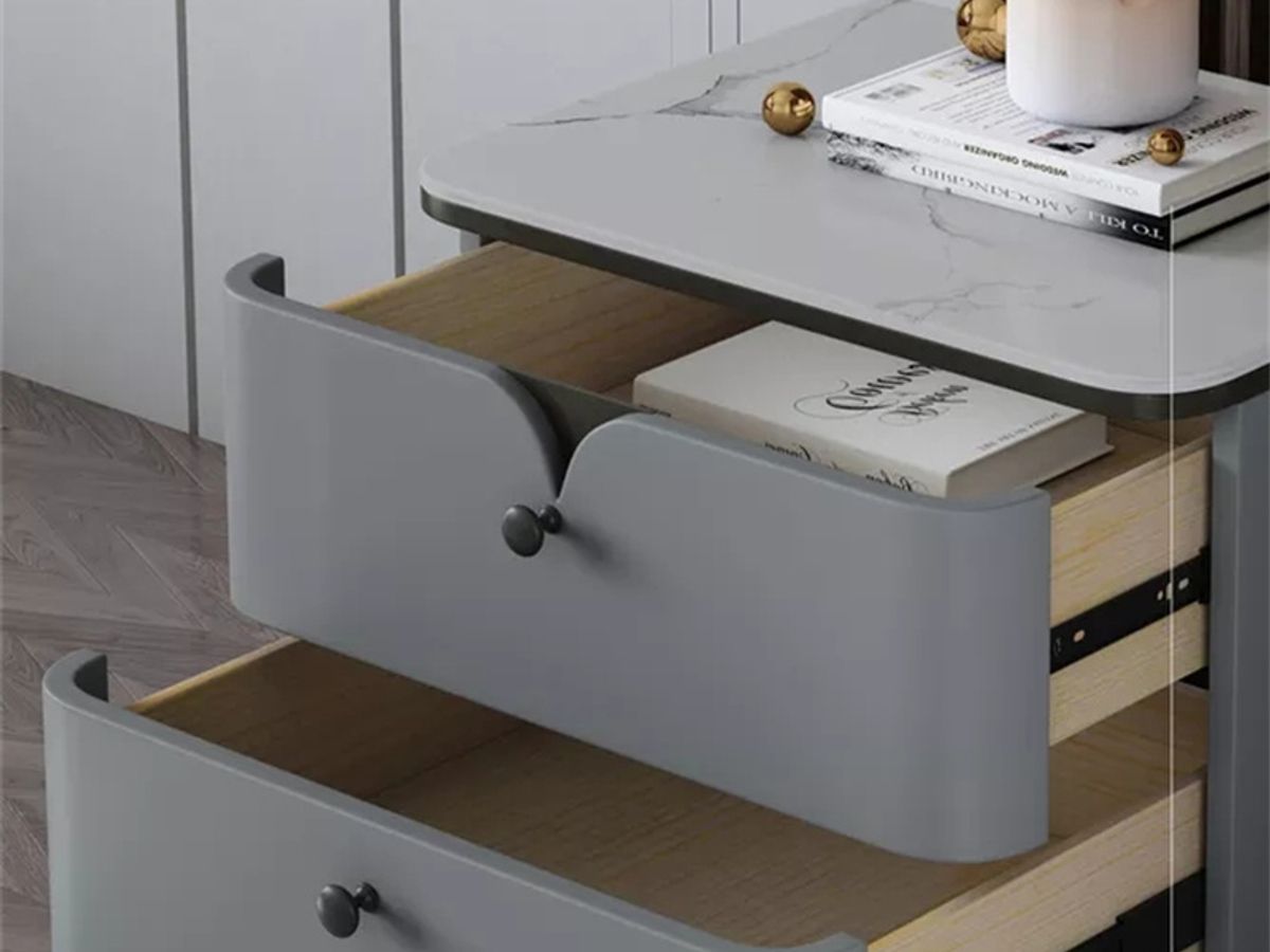 Small Bedside Table with Drawers | Space-Saving Nightstand