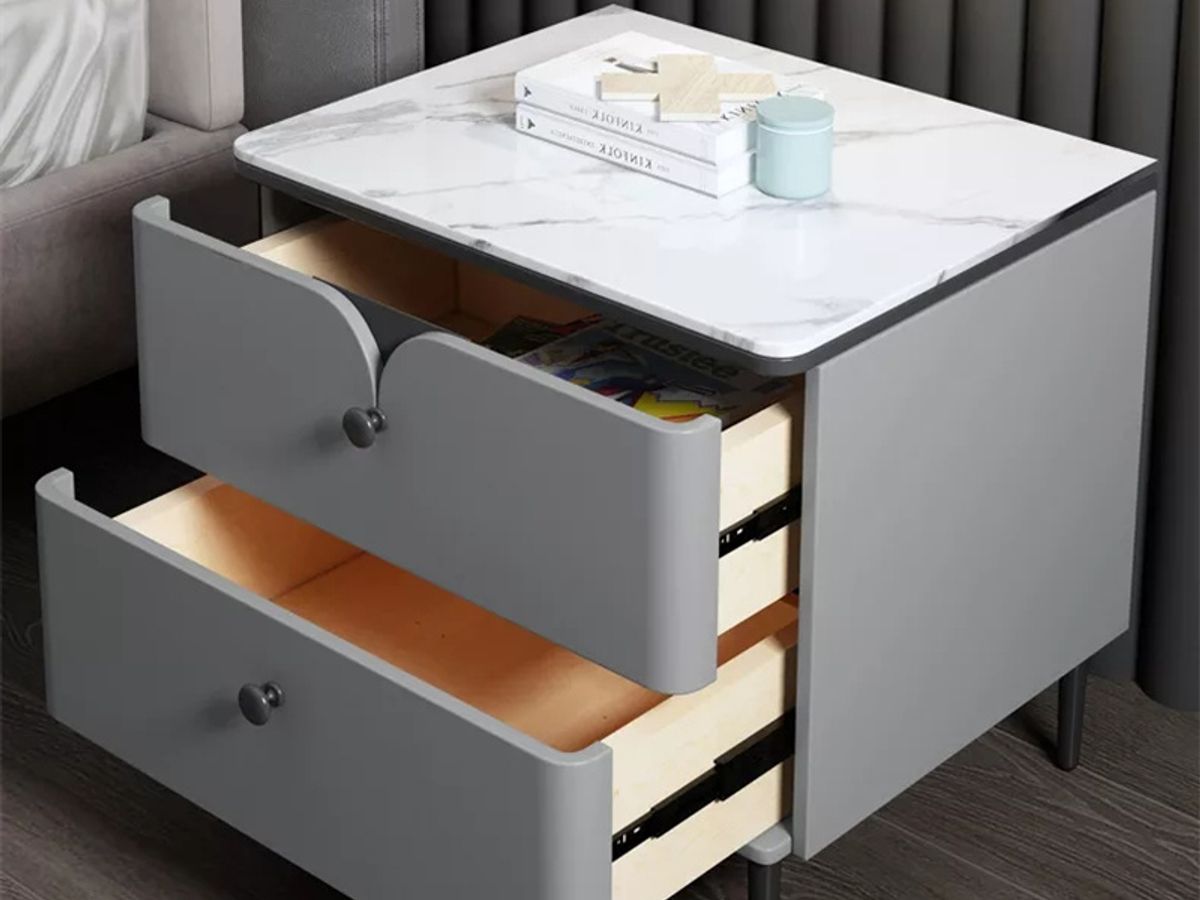 Small Bedside Table with Drawers | Space-Saving Nightstand