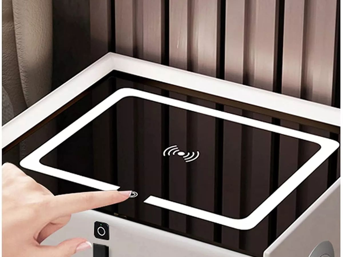 Wood USB Bedside Table with Simple Modern Design | Factory Direct