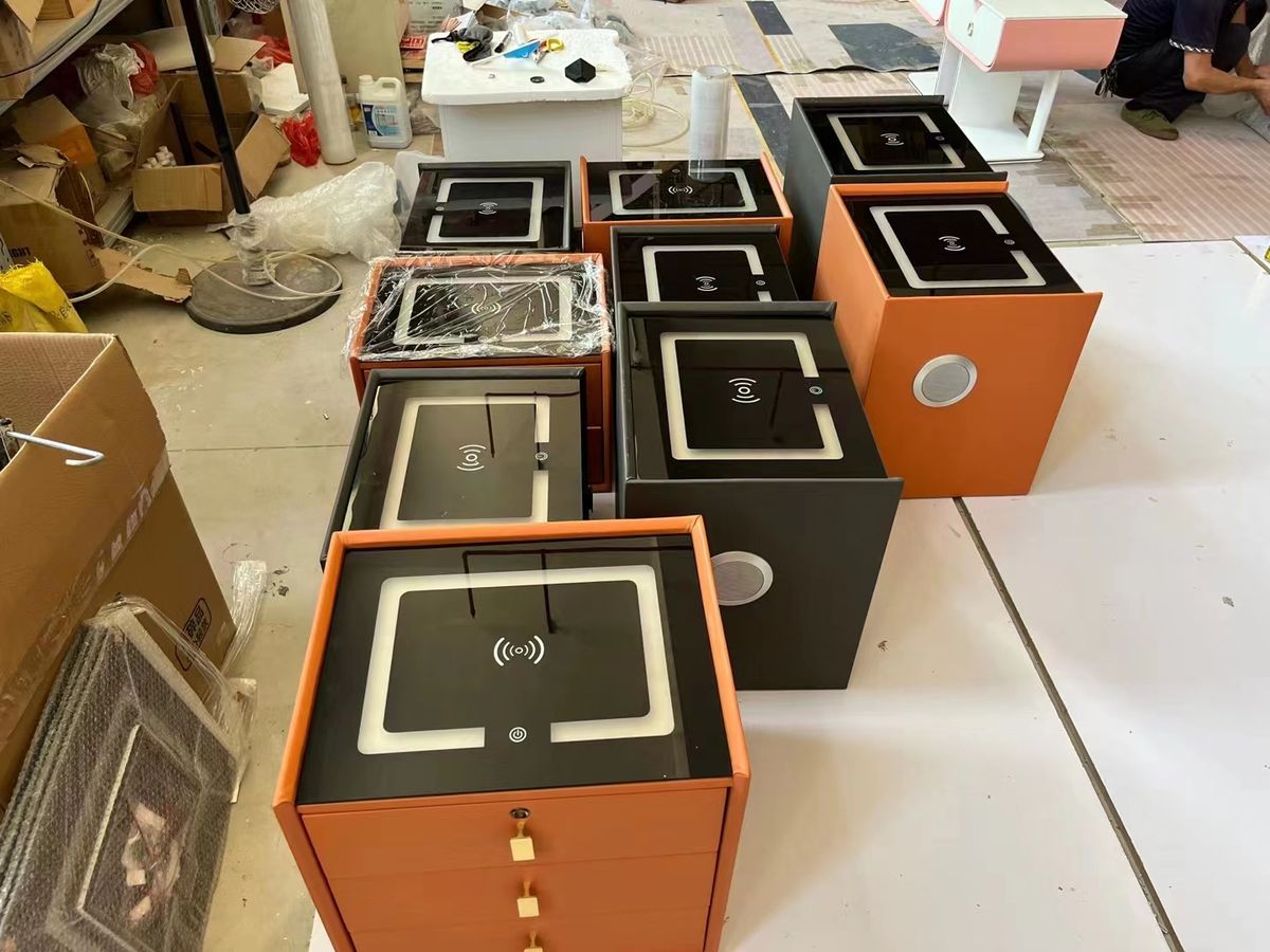 Smart Nightstand with Wireless Charging & LED Light