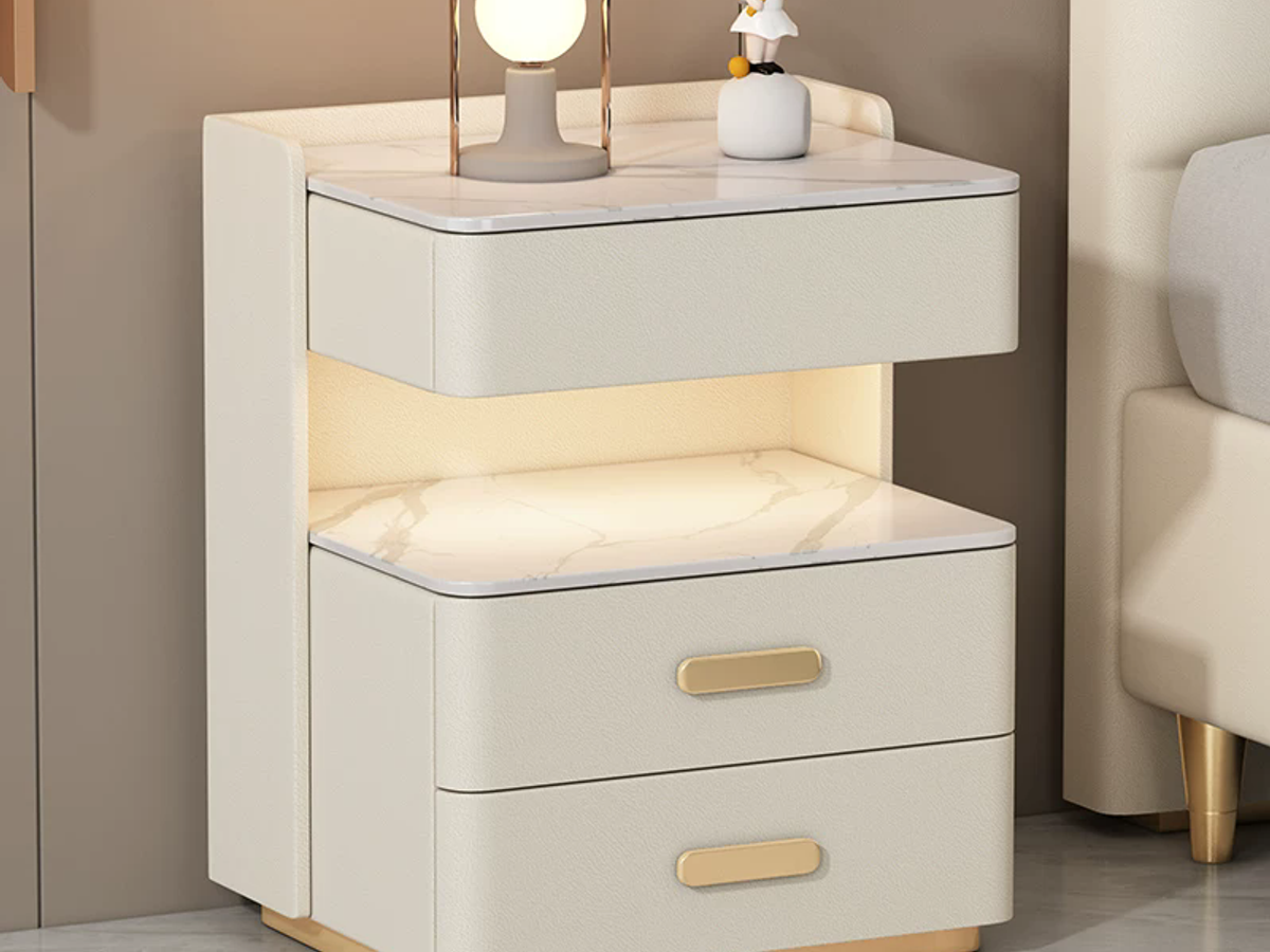 Smart Bedside Table with Safe & Wireless Charging | Solid Wood Nightstand Manufacturer