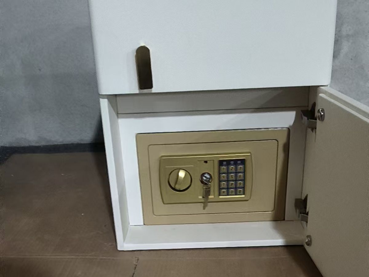 Smart Bedside Table with Wireless Charging, Safe & Bluetooth Speaker