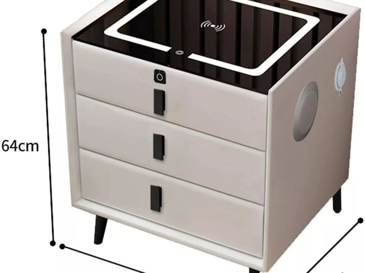 Wood USB Bedside Table with Simple Modern Design | Factory Direct