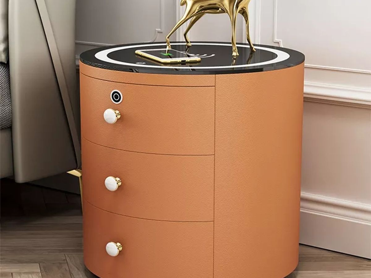3-DRAWER ROUND SMART NIGHTSTAND – Three Drawers, Five Smart Functions, One Beautiful Circle