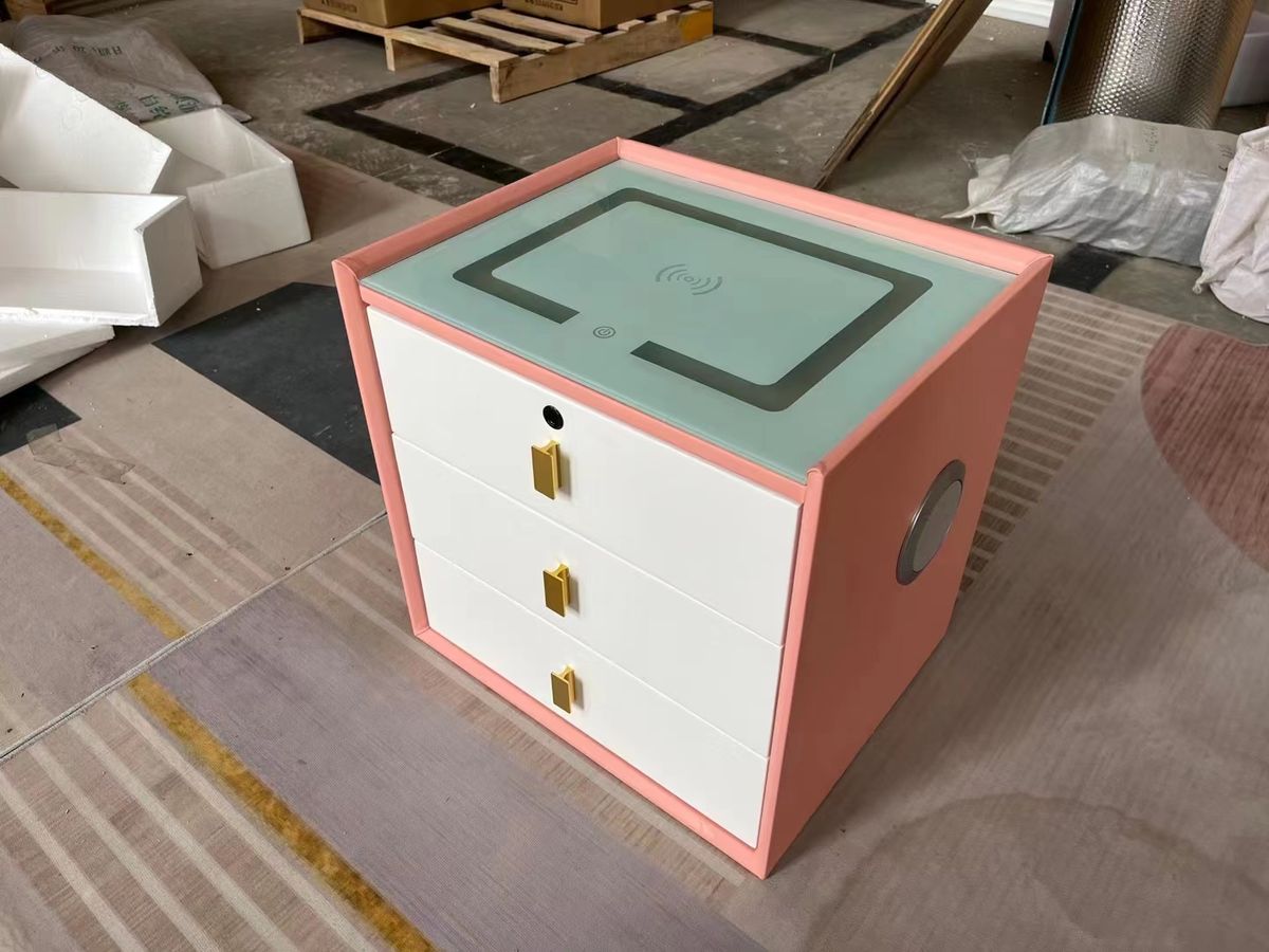 Smart Nightstand with Wireless Charging & LED Light