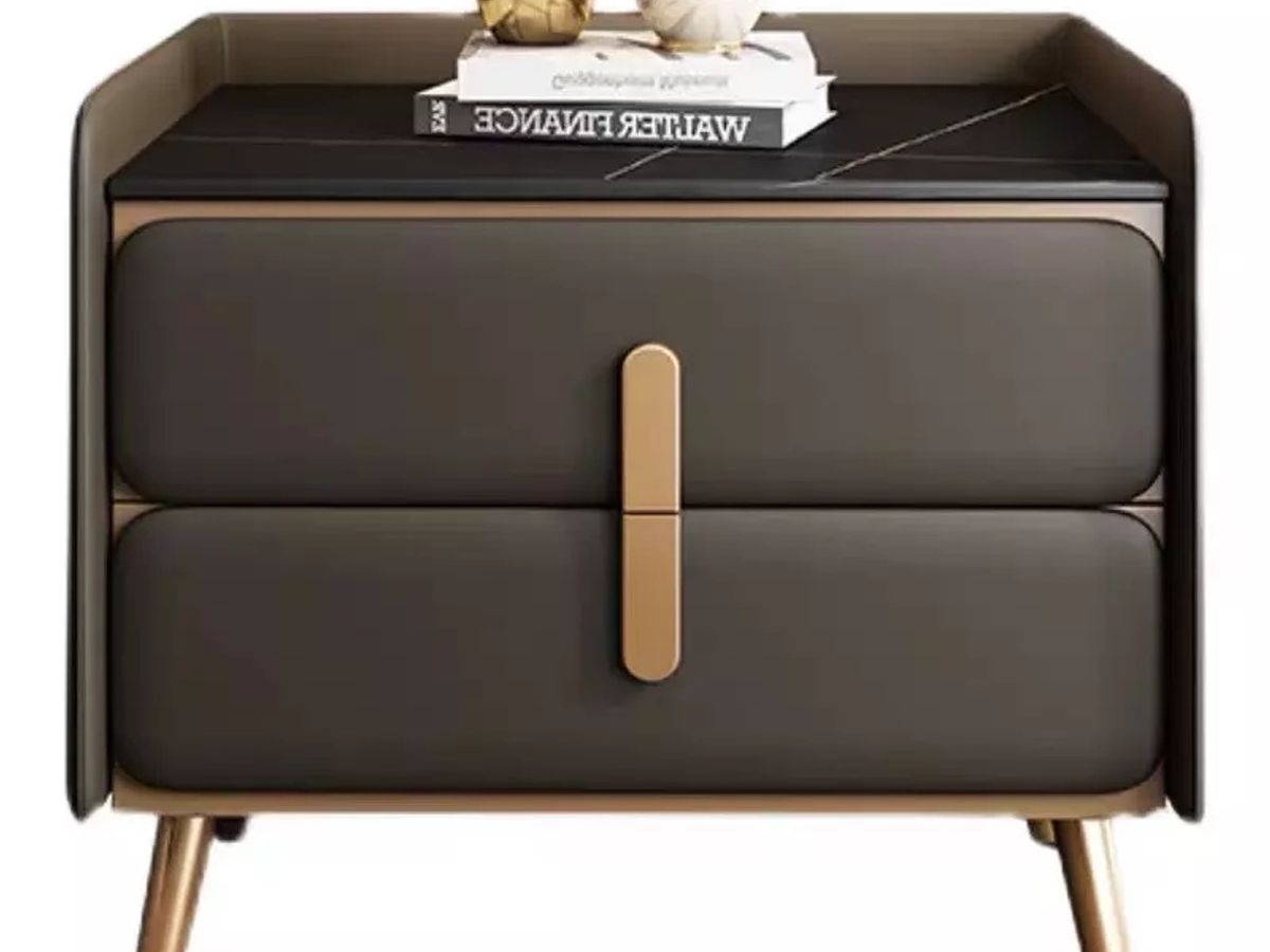 Hotel Nightstand with Gold Legs | Commercial Bedside Table Supplier