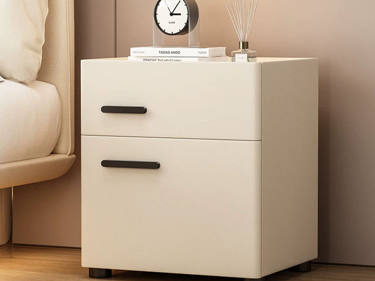 Smart Bedside Table with Wireless Charging, Safe & Bluetooth Speaker