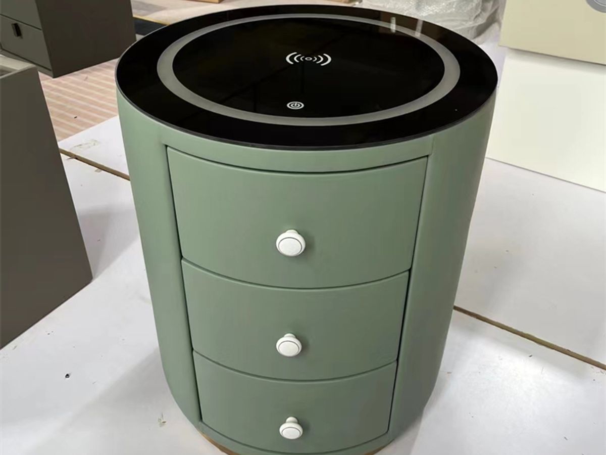 3-DRAWER ROUND SMART NIGHTSTAND – Three Drawers, Five Smart Functions, One Beautiful Circle