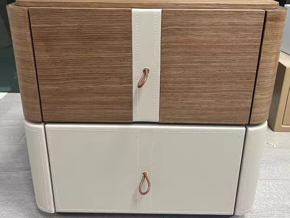 OEM Leather Nightstand Manufacturer Custom Bedside Table Factory