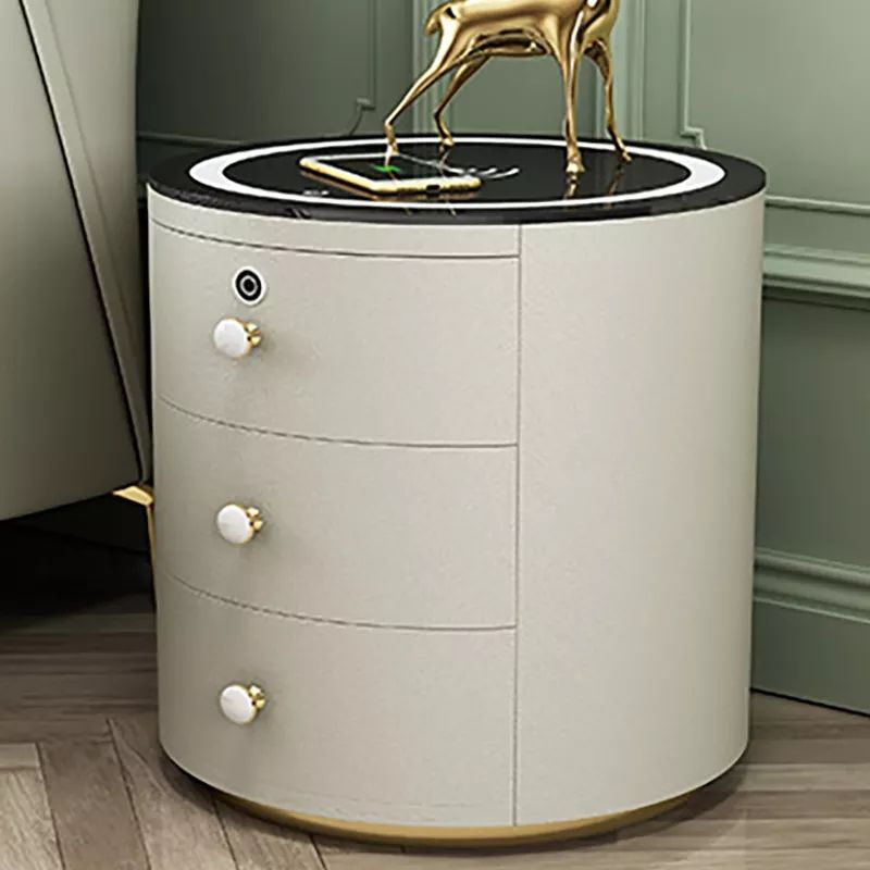 3-DRAWER ROUND SMART NIGHTSTAND – Three Drawers, Five Smart Functions, One Beautiful Circle