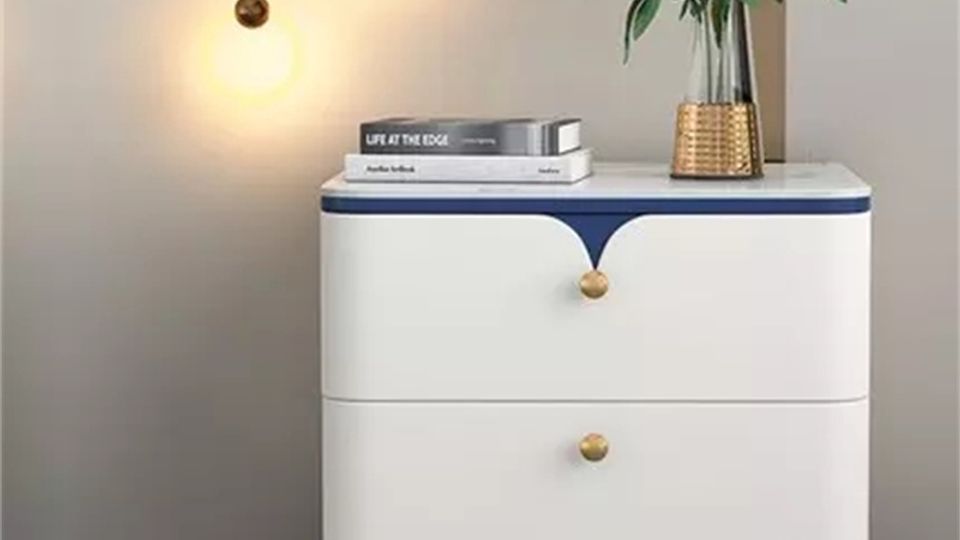 Small Bedside Table with Drawers | Space-Saving Nightstand