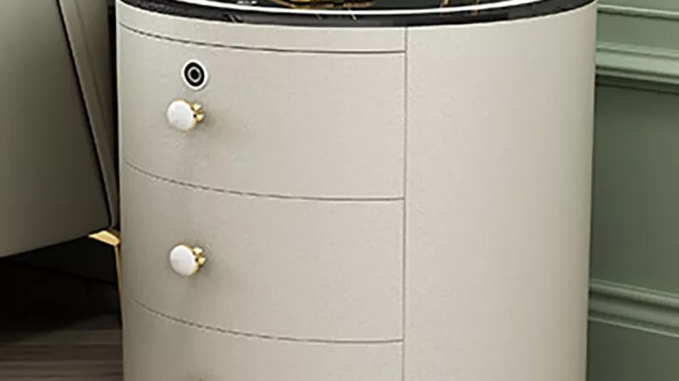 3-DRAWER ROUND SMART NIGHTSTAND – Three Drawers, Five Smart Functions, One Beautiful Circle